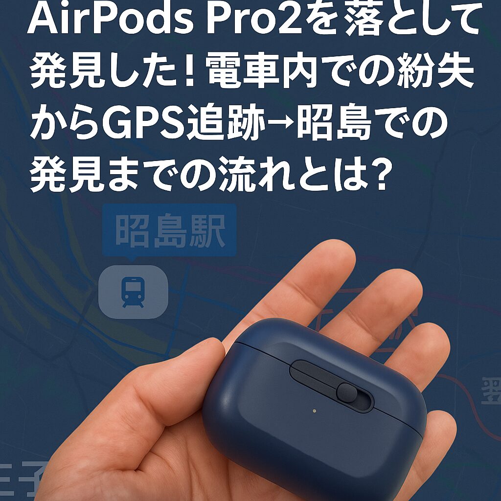 AirPods Pro2を落として発見した！電車内での紛失から発見までの流れとは？
