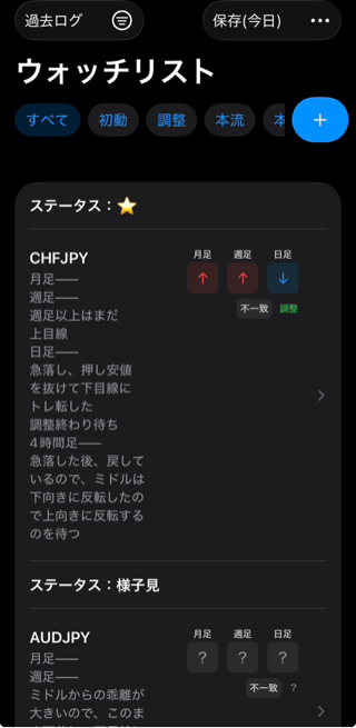 オリジナルの区切りの表示例