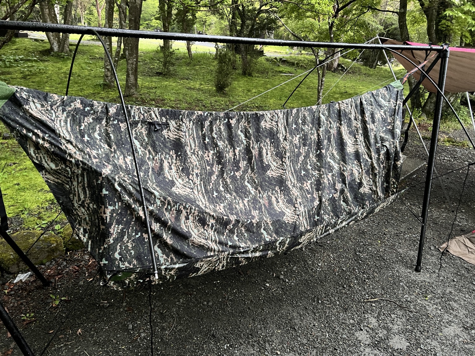 ヘブンテントのハンモック本体の近景